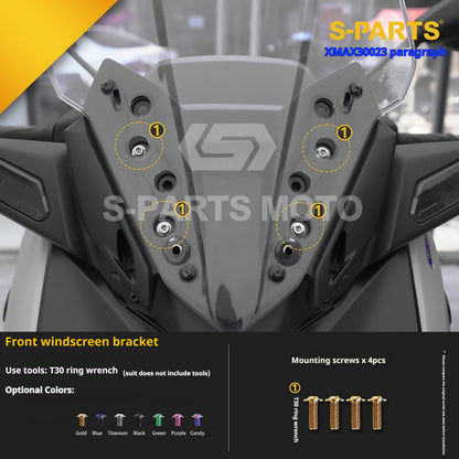 SPARTS Titanium Bolt Set for 2023 XMAX300 | Yamaha Motorcycle Titanium Bolt Upgrade