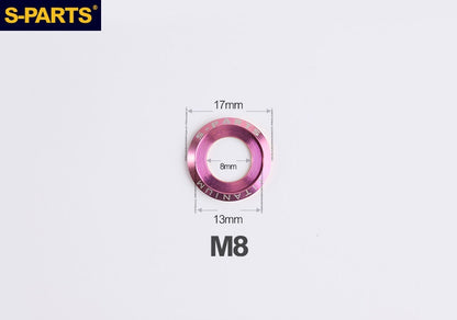 SPARTS A3 Titanium Washer Set M5 / M6 / M8 / M10 / M12 – TC4 Titanium Locking Washers for Motorcycle & E-Bike