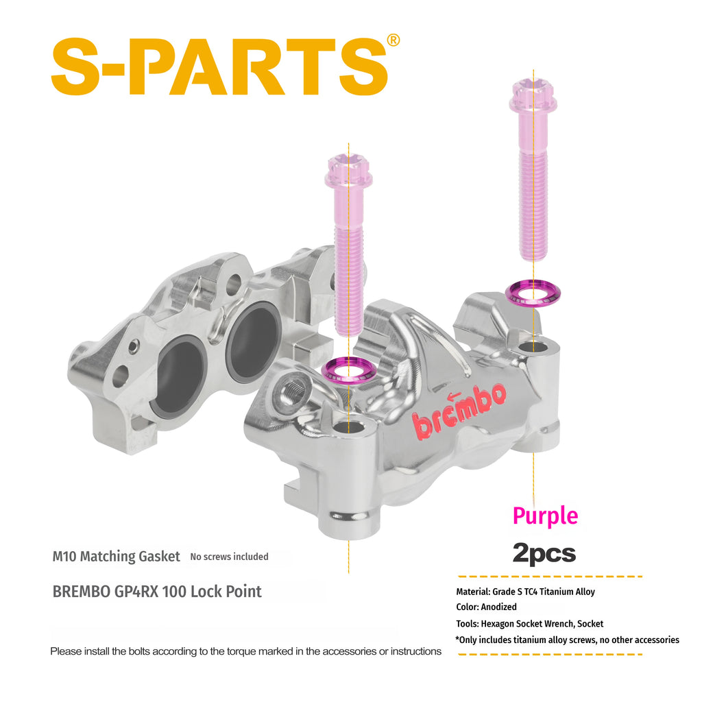SPARTS Titanium Alloy Brembo M50 Caliper Bolt Kit (M10×55)