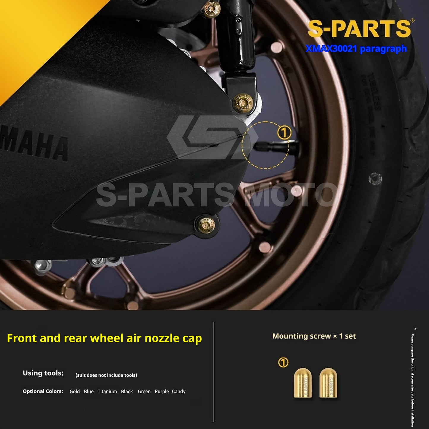 SPARTS 2021 XMAX300 YAMAHA Motorcycle Modified Titanium Alloy Bolts Screws