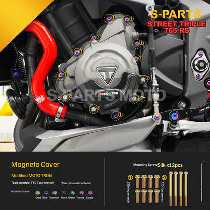 SPARTS Titanium Bolts for Triumph Street Triple 765 RS – Engine & Exhaust Upgrade Fasteners