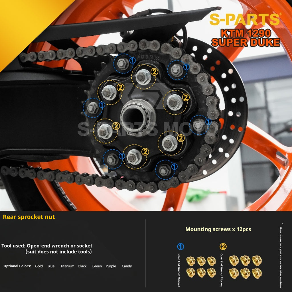 SPARTS KTM Super Duke 1290 · Full TC4 Titanium Bolt Kit｜Motorcycle Upgrade Set