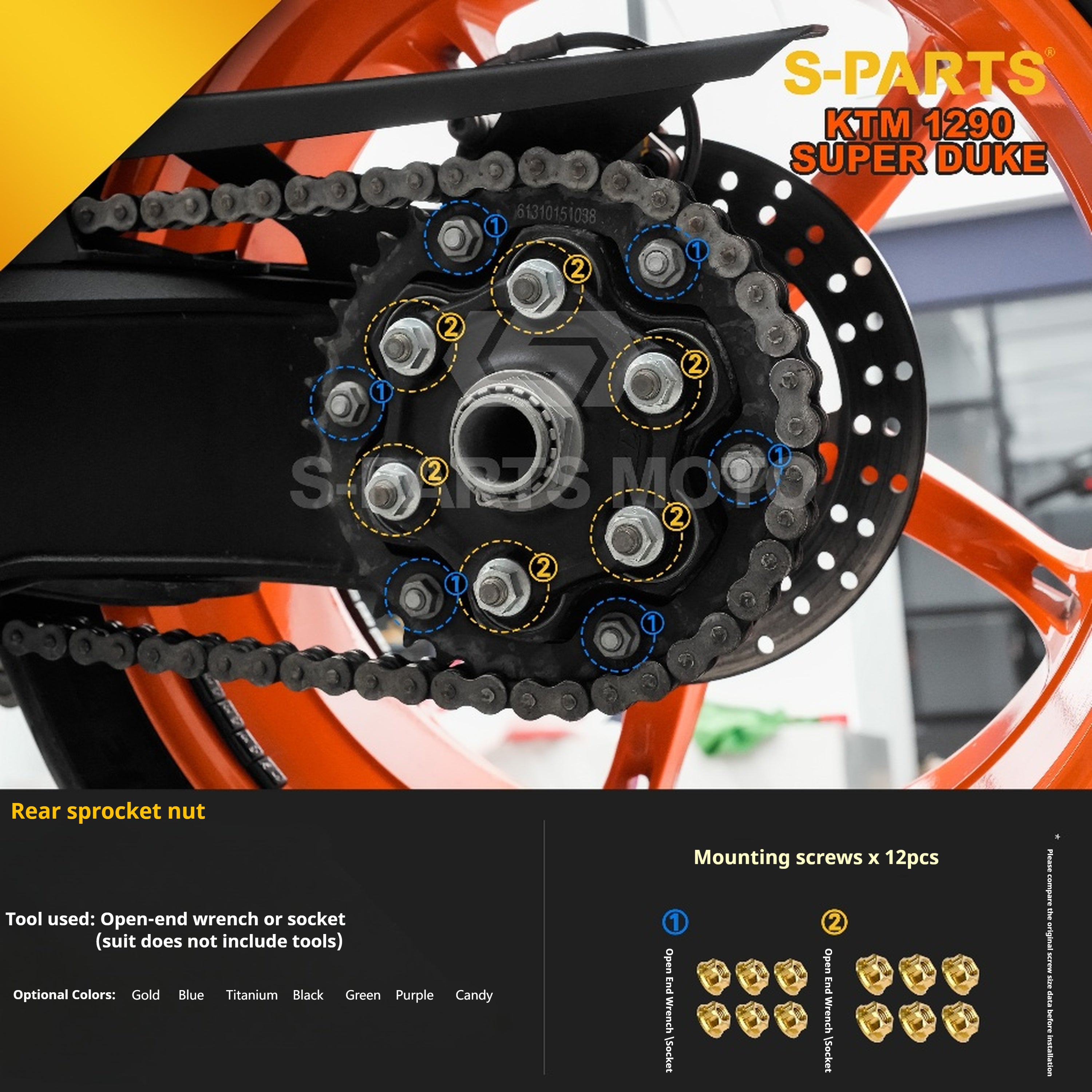 SPARTS KTM Super Duke 1290 · Full TC4 Titanium Bolt Kit｜Motorcycle Upgrade Set