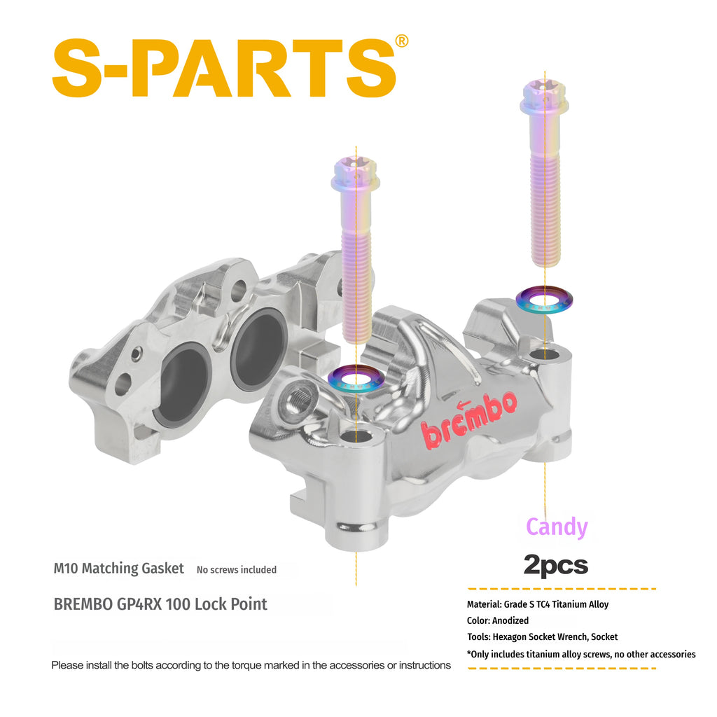 SPARTS Titanium Alloy Brembo M50 Caliper Bolt Kit (M10×55)