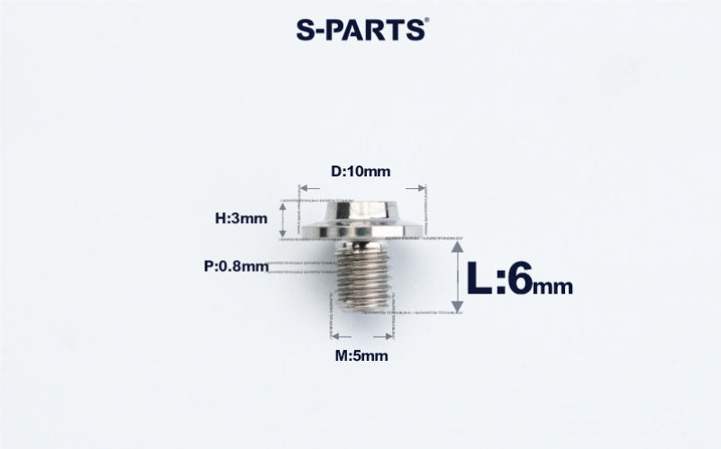 SPARTS A3 Countersunk Head M5 D10 Titanium Bolt TC4 Motorcycle & E-Bike Custom Fastener