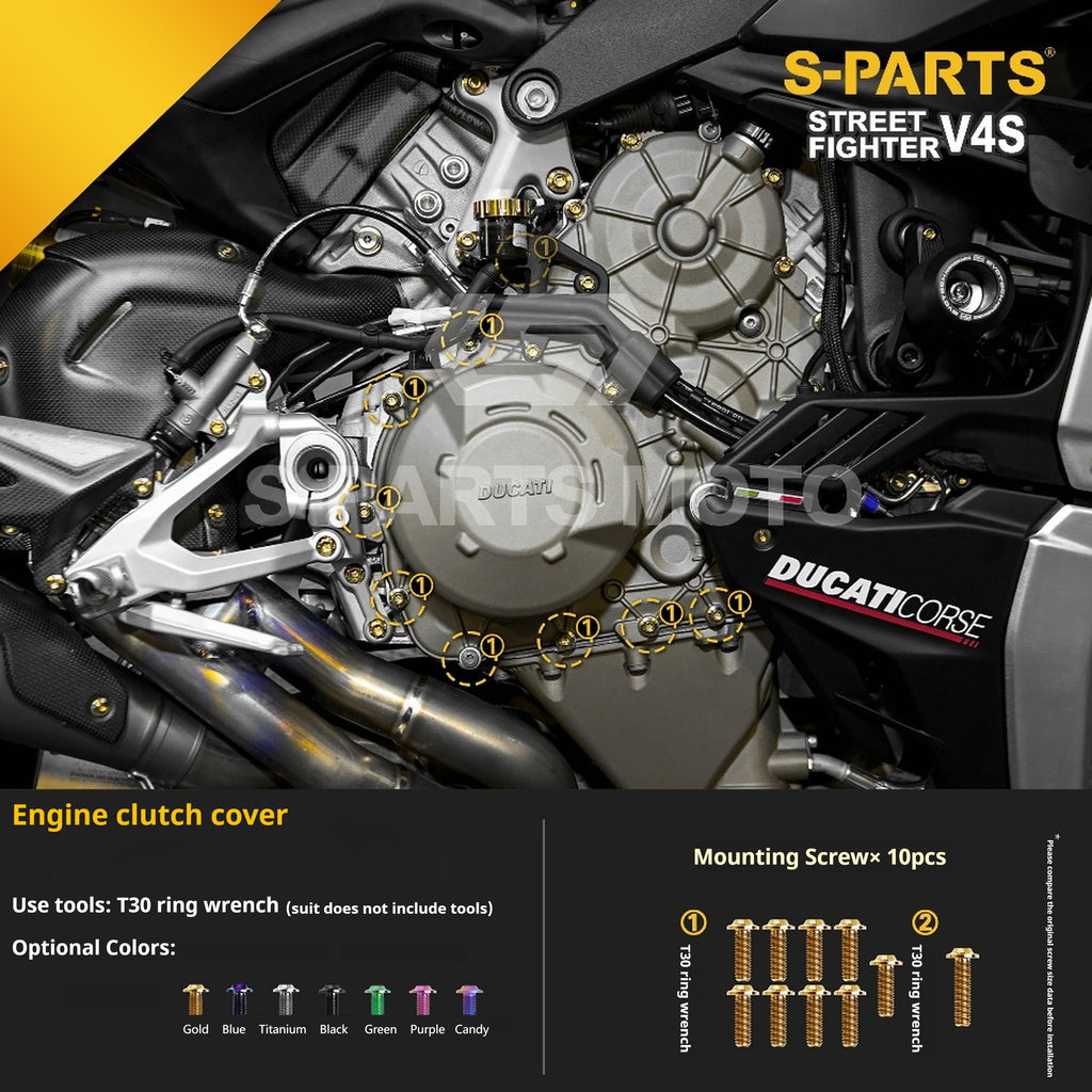 SPARTS Titanium Bolt Kit for Ducati Streetfighter V4S