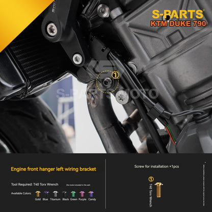 S-parts Titanium Styling & Bodywork Fairing Bolt Kit for KTM DUKE 790 | Premium Grade 5 Accessories