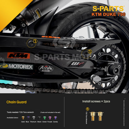 S-parts Titanium Styling & Bodywork Fairing Bolt Kit for KTM DUKE 790 | Premium Grade 5 Accessories