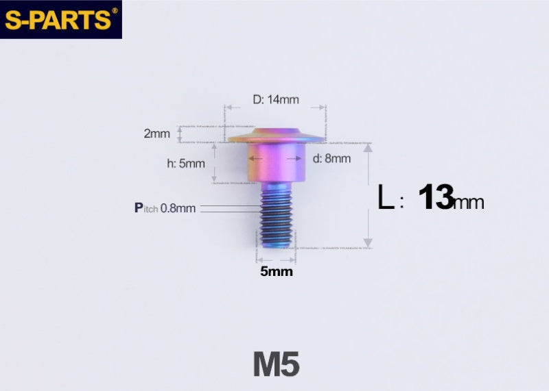 SPARTS M5 Titanium Button Head Shoulder Bolt
