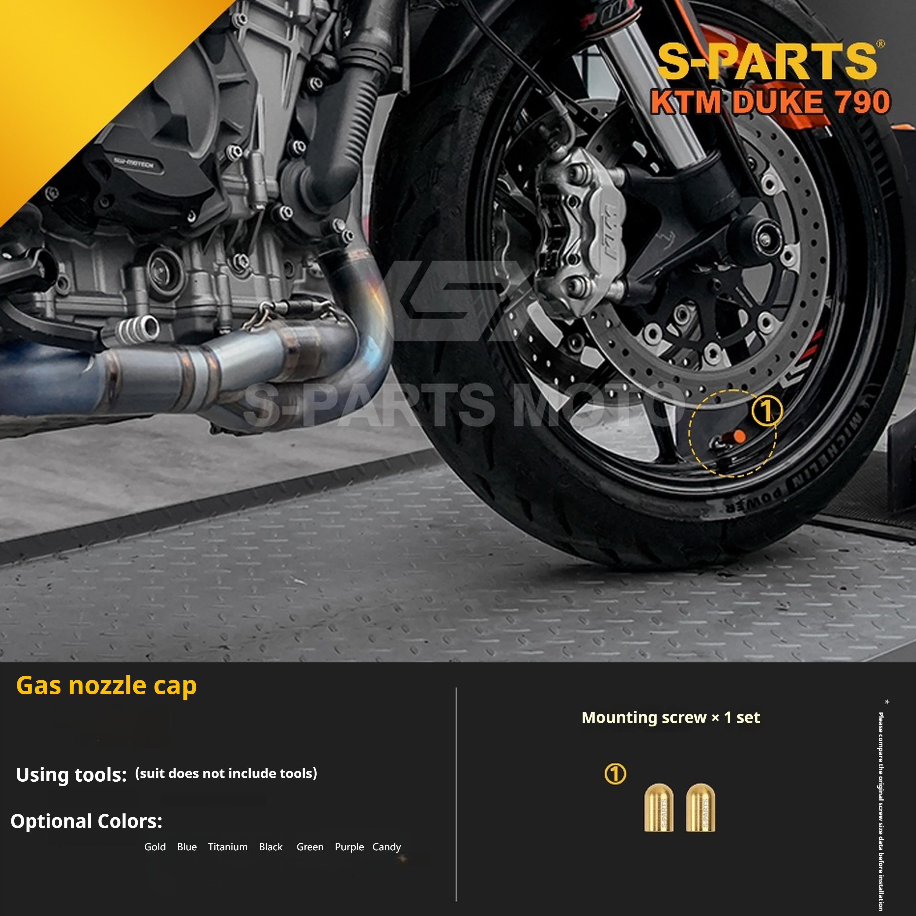 SPARTS TC4 Titanium Bolt Kit Compatible with KTM DUKE 790 – Full Motorcycle Fastener Upgrade