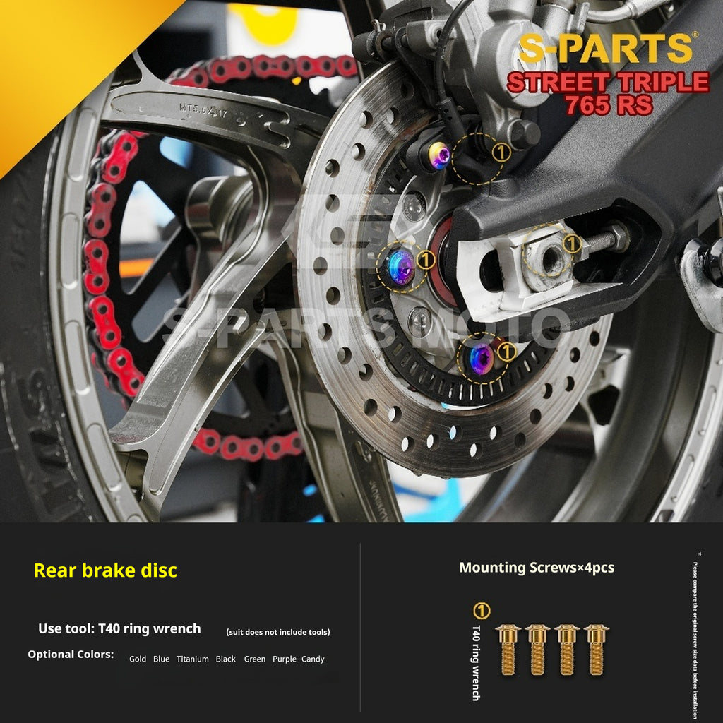 SPARTS Titanium Screw Set for Triumph Street Triple RS –CNC Titanium Upgrade Kit