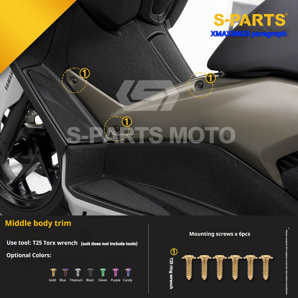 SPARTS Titanium Bolt Set for 2023 XMAX300 – Yamaha Motorcycle Custom Upgrade - 2/2