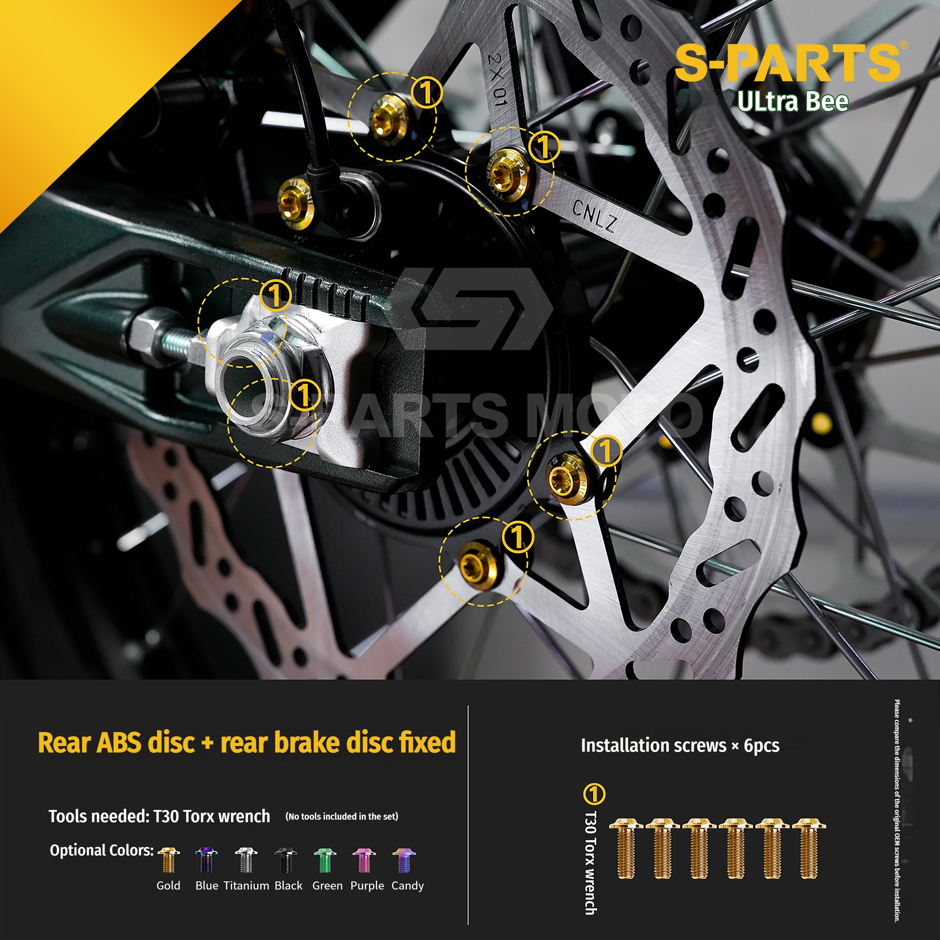SPARTS Titanium Bolt Kit for Ultra Bee | Full Motorcycle Upgrade Set