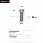 S-PARTS TC4 Titanium Mirror Plug Bolt M8 M10 RH/LH for Motorcycle