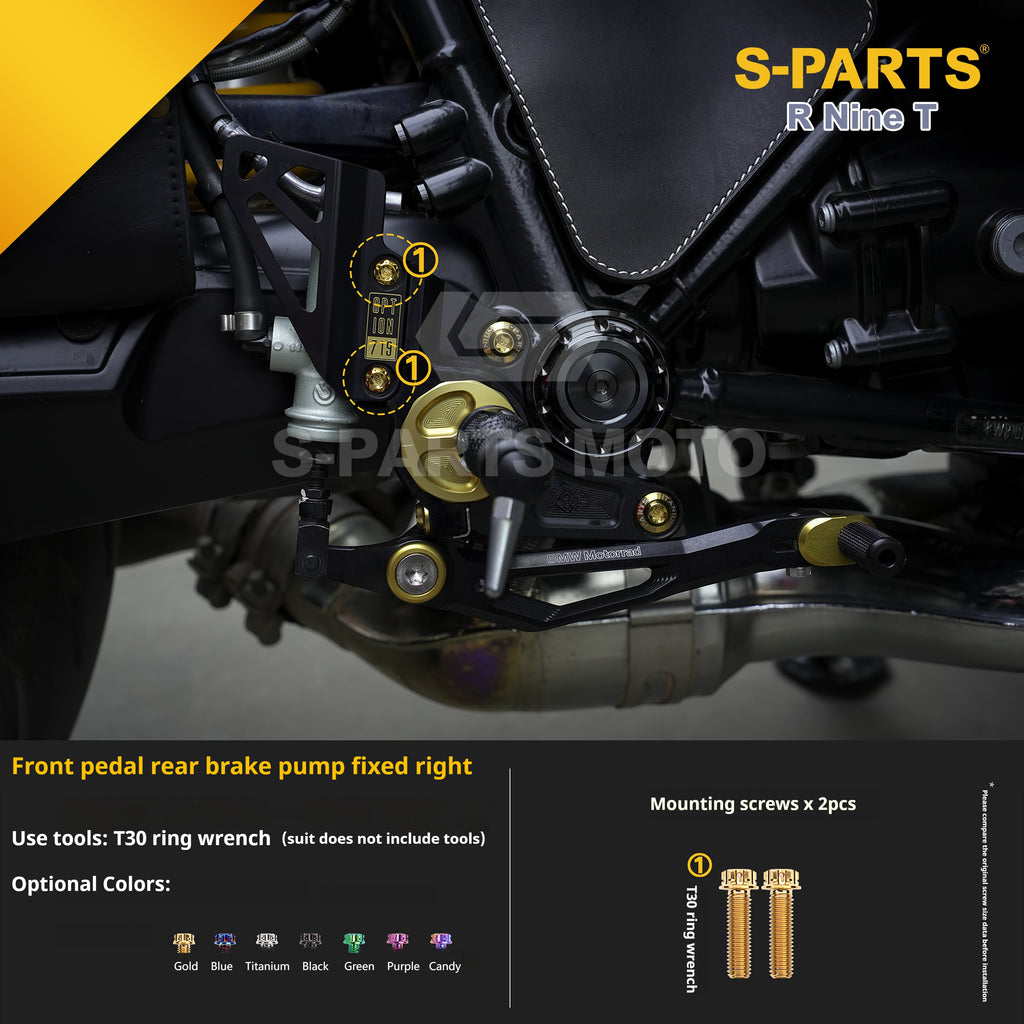 SPARTS BMW RnineT Titanium Alloy Motorcycle Bolt Upgrade Kit