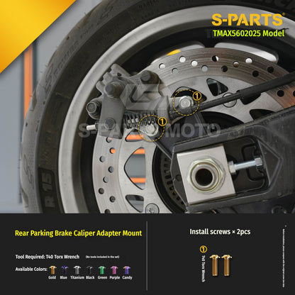 SPARTS Titanium Bolt Kit for YAMAHA TMAX560 2025-Rear Swingarm & Rear Wheel Section