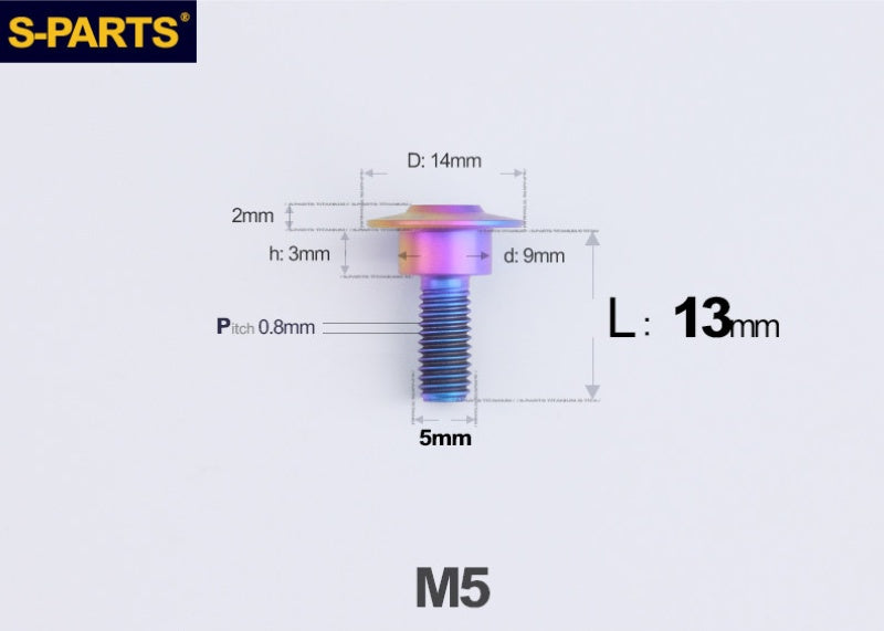 SPARTS M5 Titanium Button Head Shoulder Bolt