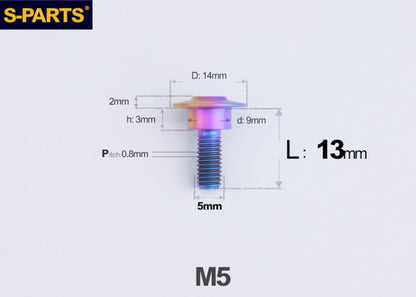 SPARTS M5 Titanium Button Head Shoulder Bolt