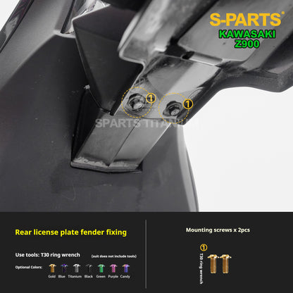 SPARTS TC4 Titanium Bolt Kit for Kawasaki Z900 2021 | Motorcycle Titanium Bolt Upgrade