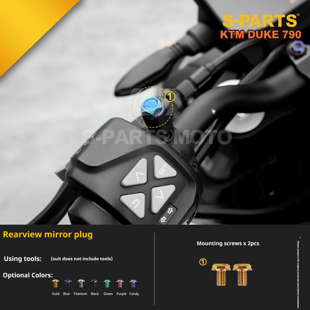 SPARTS TC4 Titanium Bolt Kit Compatible with KTM DUKE 790 – Full Motorcycle Fastener Upgrade