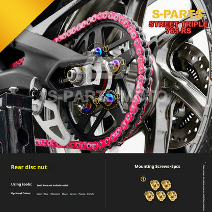 SPARTS Titanium Alloy Bolts Candy Color for Triumph 765 Street Triple RS Motorcycle Modification