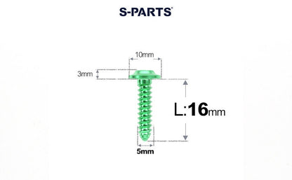 SPARTS Button Head M5×L10-35 Titanium Screws Self-Tapping Bolt