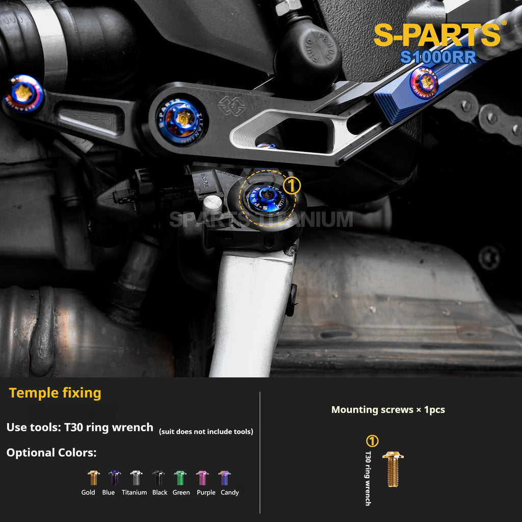 SPARTS TC4 Titanium Bolt Kit Compatible with BMW S1000RR — Full Motorcycle Upgrade Fastener Set