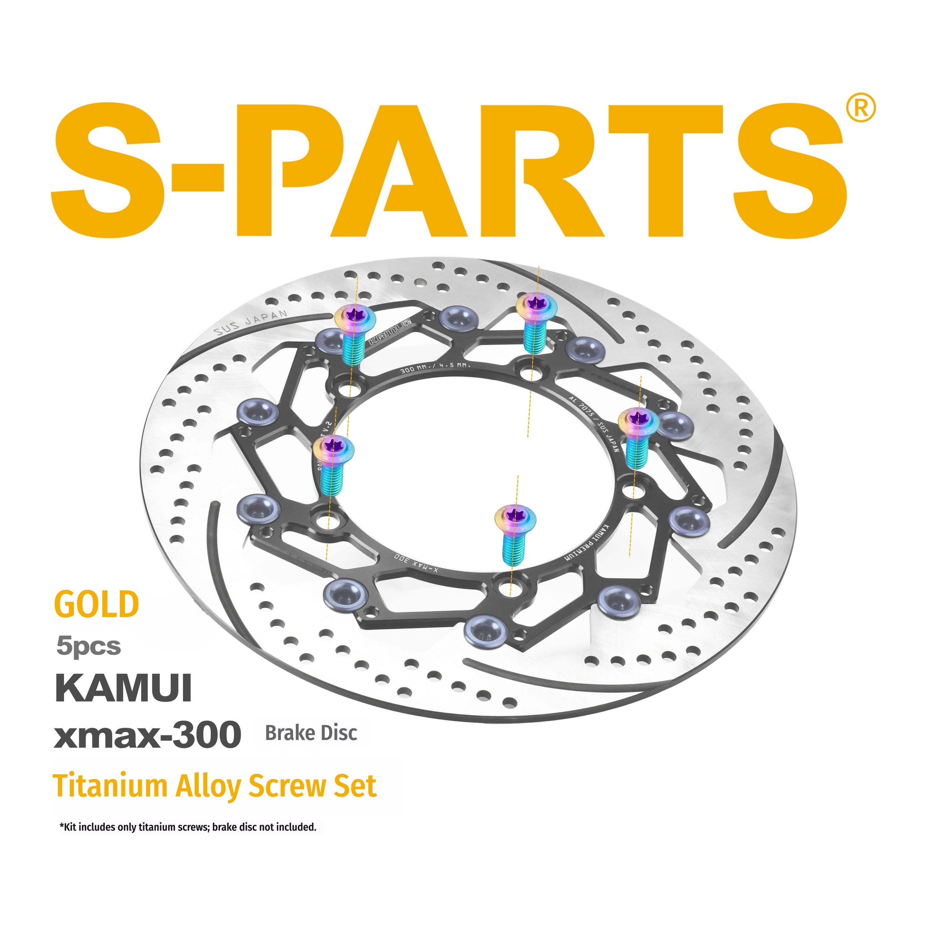 SPARTS Titanium Bolt Kit for 2021 Yamaha XMAX 300 Motorcycle Upgrade