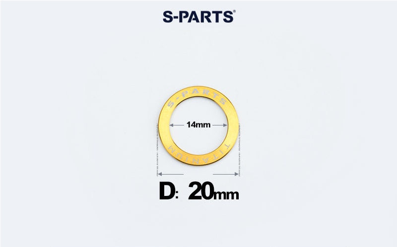 S-PARTS M8 / M10 / M12 / M14 TC4 Titanium Flat Washers for E-Bikes, Motorcycles & Bicycles