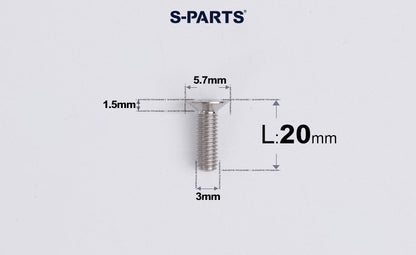 SPARTS Series M3 L6-30 Countersunk Titanium Bolt