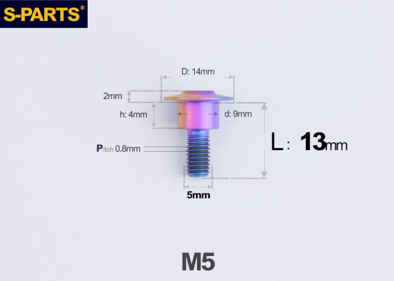 SPARTS M5 Titanium Button Head Shoulder Bolt