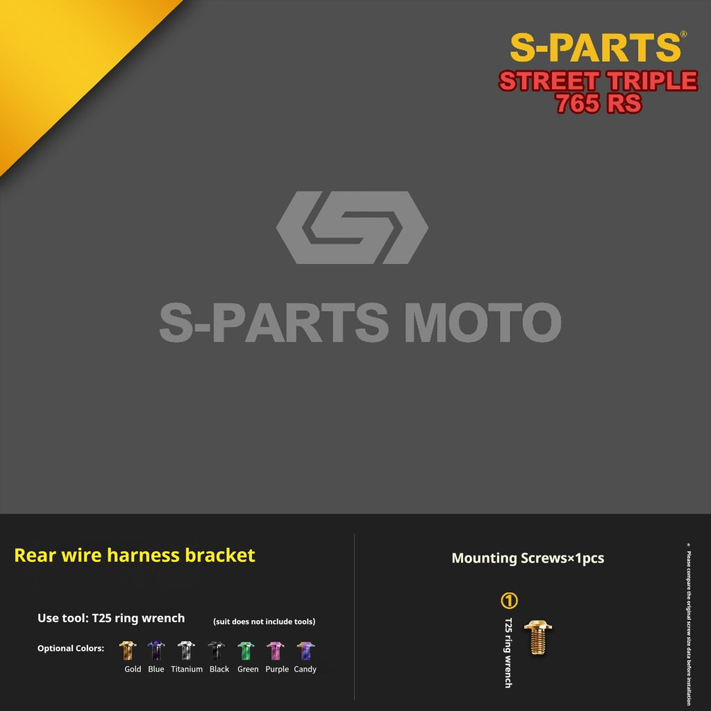 SPARTS Titanium Screw Set for Triumph Street Triple RS –CNC Titanium Upgrade Kit