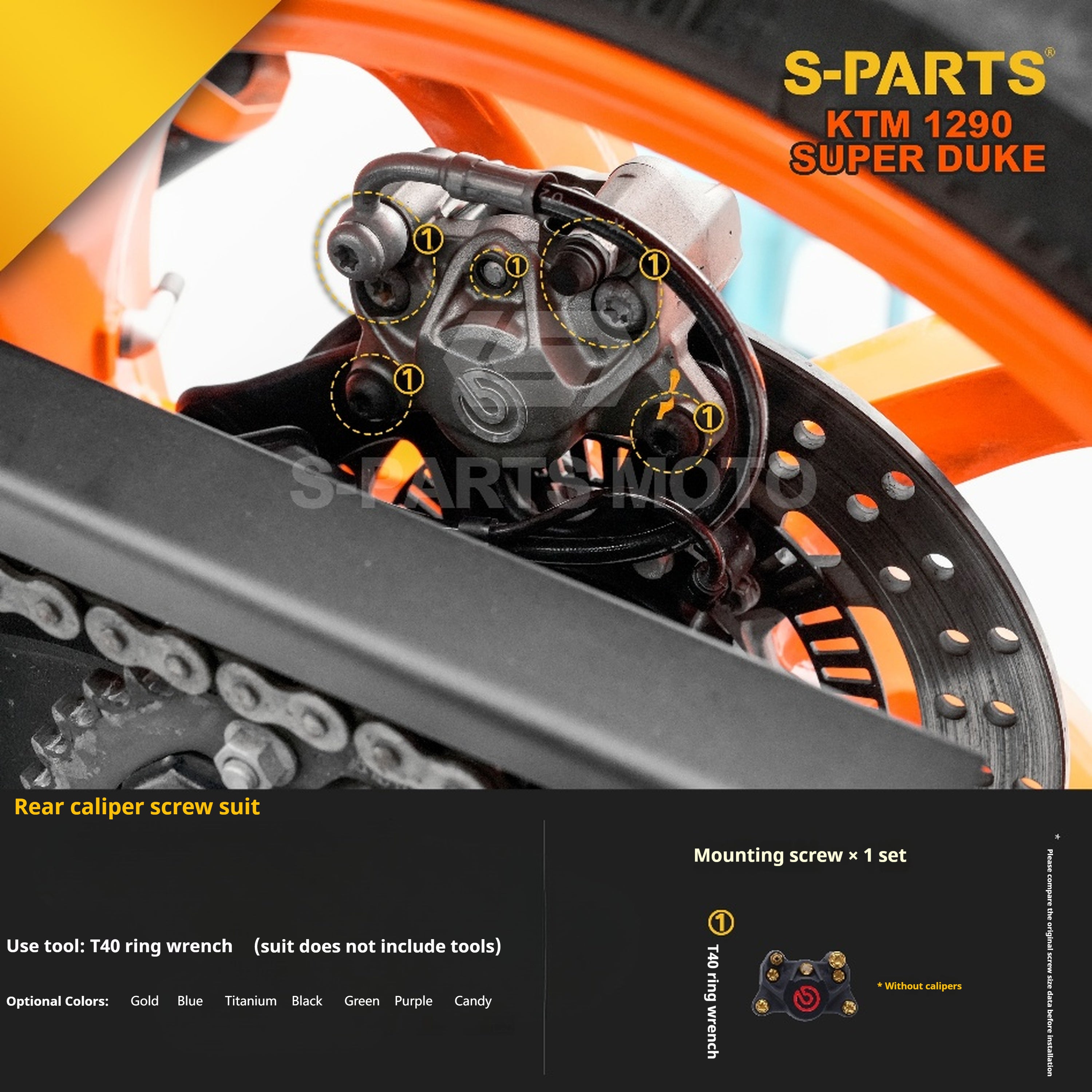 SPARTS KTM Super Duke 1290 · Full TC4 Titanium Bolt Kit｜Motorcycle Upgrade Set