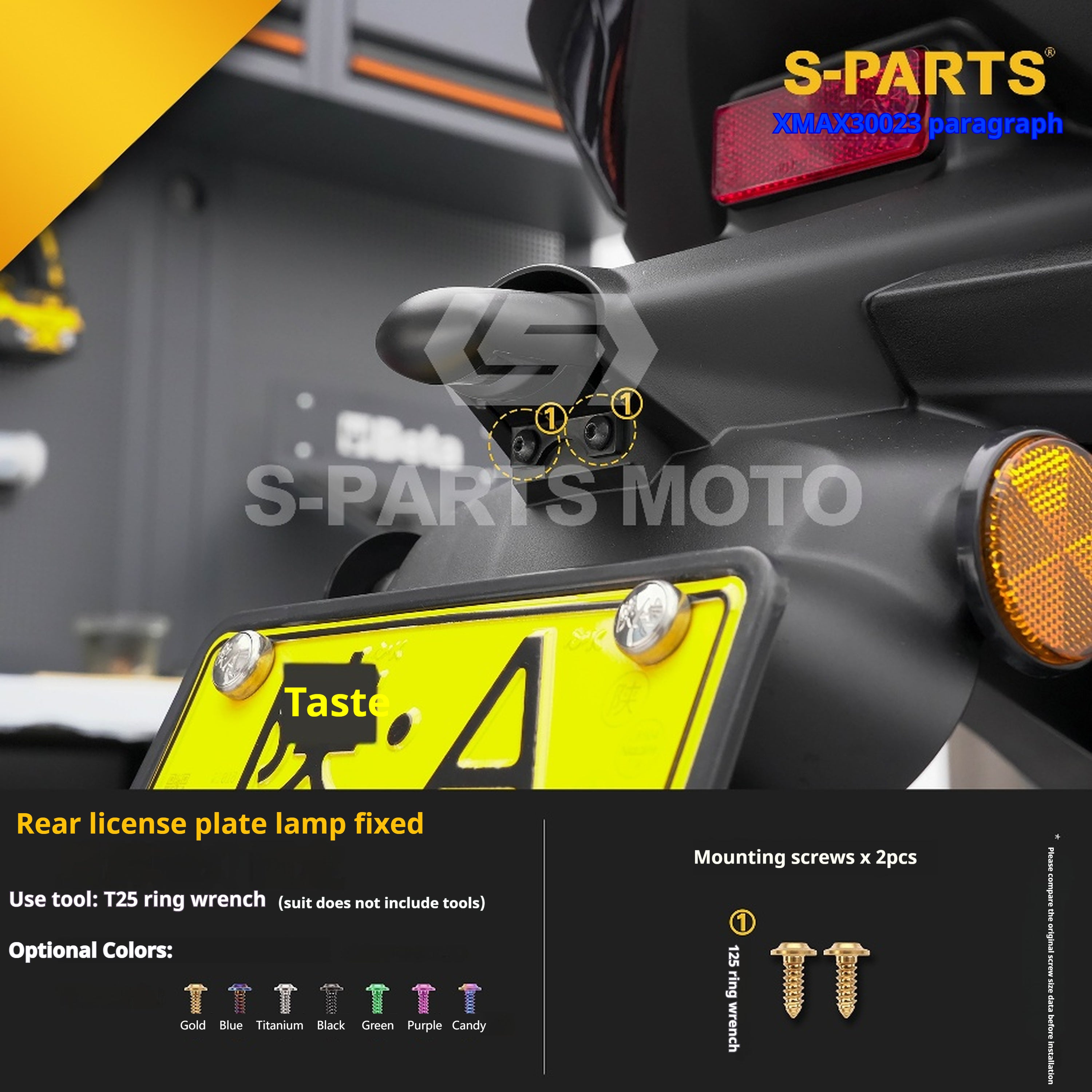 SPARTS Titanium Bolt Set for 2023 XMAX300 – Yamaha Motorcycle Custom Upgrade - 2/2