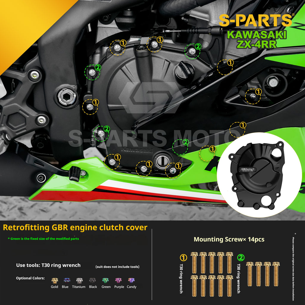 SPARTS Titanium Bolt Kit for Kawasaki ZX-4RR 2023 – CNC Titanium Upgrade Kit - 2/2