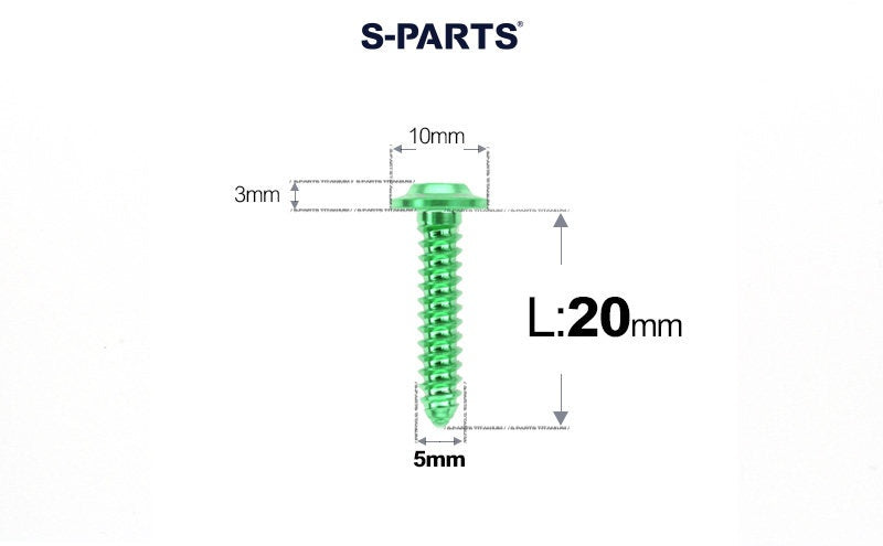 SPARTS Button Head M5×L10-35 Titanium Screws Self-Tapping Bolt