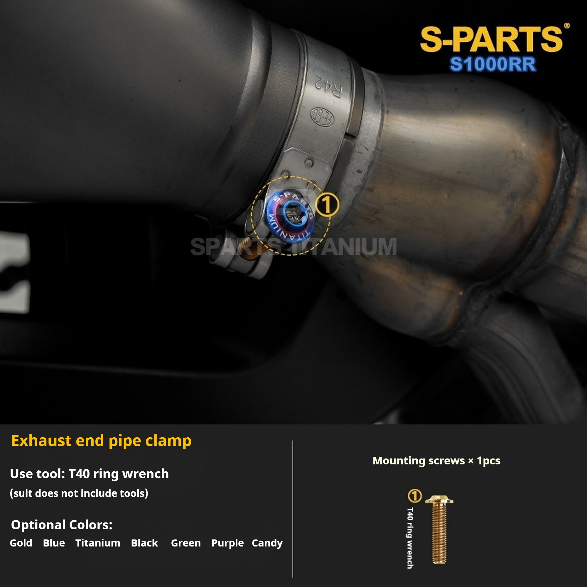 SPARTS TC4 Titanium Bolt Kit Compatible with BMW S1000RR — Full Motorcycle Upgrade Fastener Set