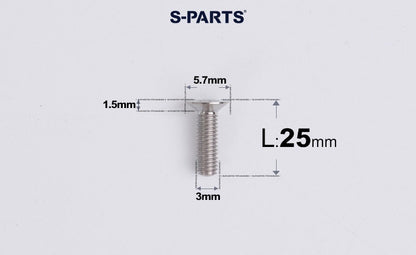 SPARTS Series M3 L6-30 Countersunk Titanium Bolt