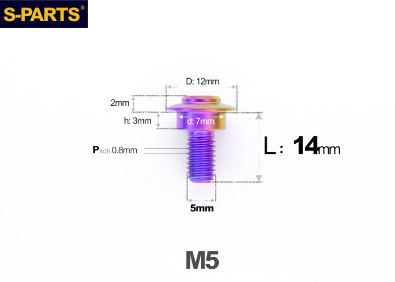 SPARTS M5 Titanium Button Head Shoulder Bolt