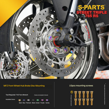 SPARTS Titanium Bolts for Triumph Street Triple 765 RS – Brake System Upgrade Fasteners