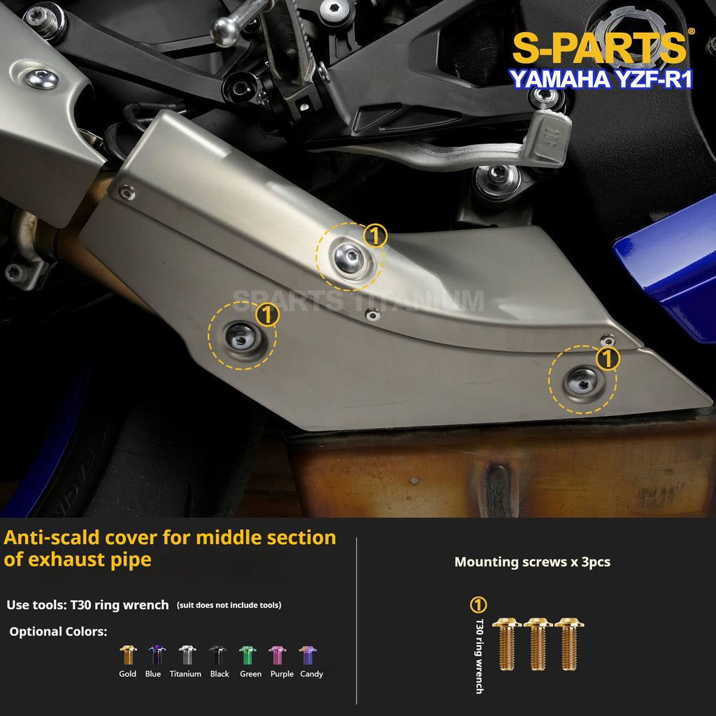 SPARTS TC4 Titanium Bolt Kit for Yamaha YZF-R1 | Motorcycle Titanium Bolt Upgrade