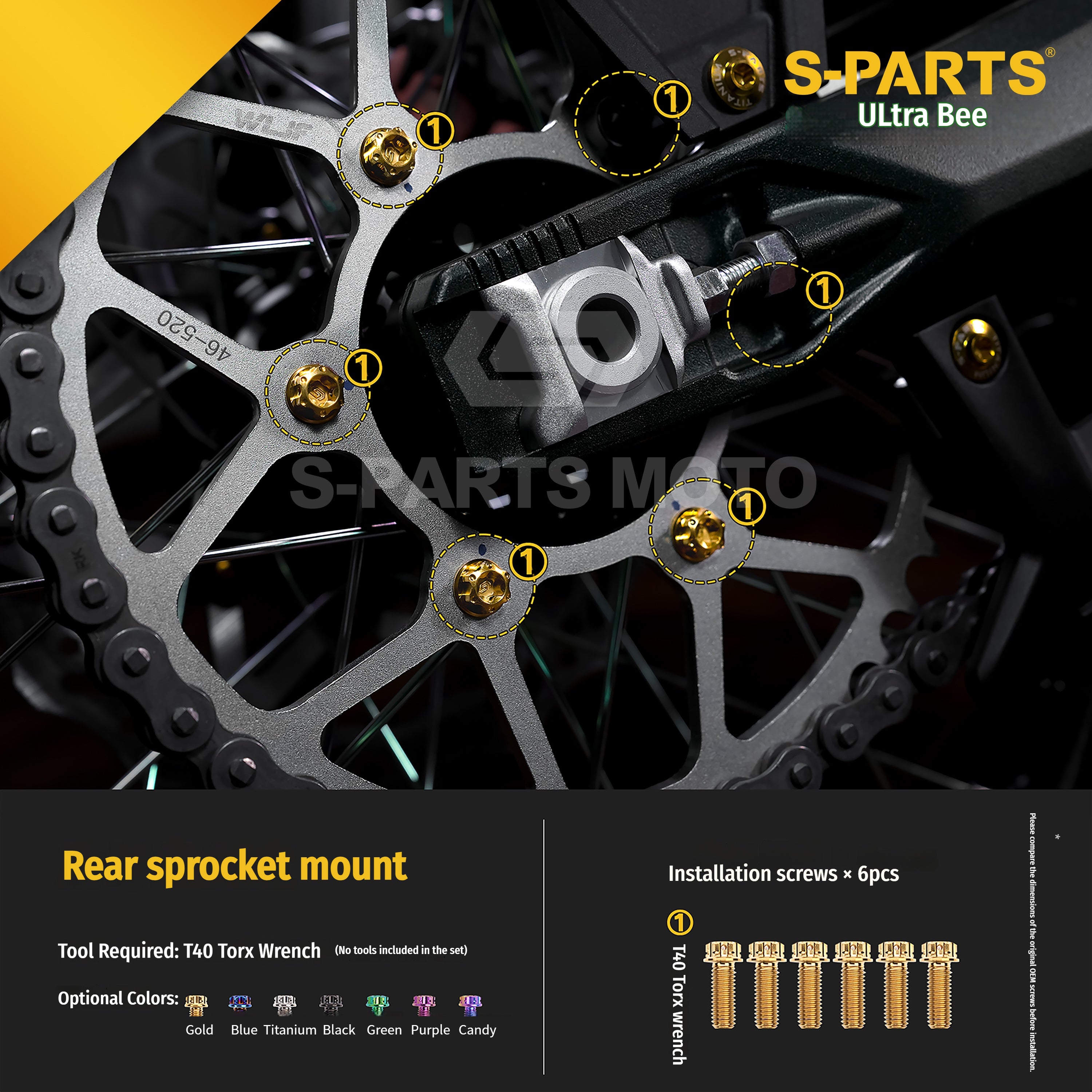 SPARTS Titanium Bolt Kit for Ultra Bee | Full Motorcycle Upgrade Set