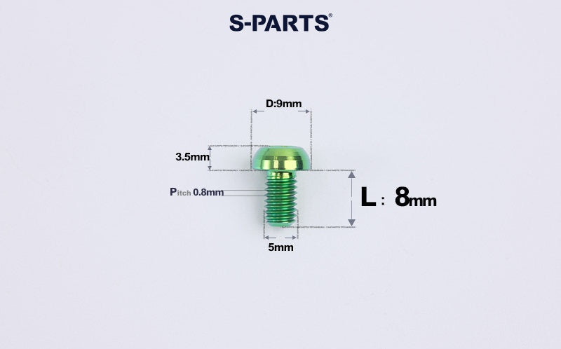 SPARTS M5 Titanium Bolt A2 Dome Head | Ultra-Light TC4 Bike Brake Caliper Bolt