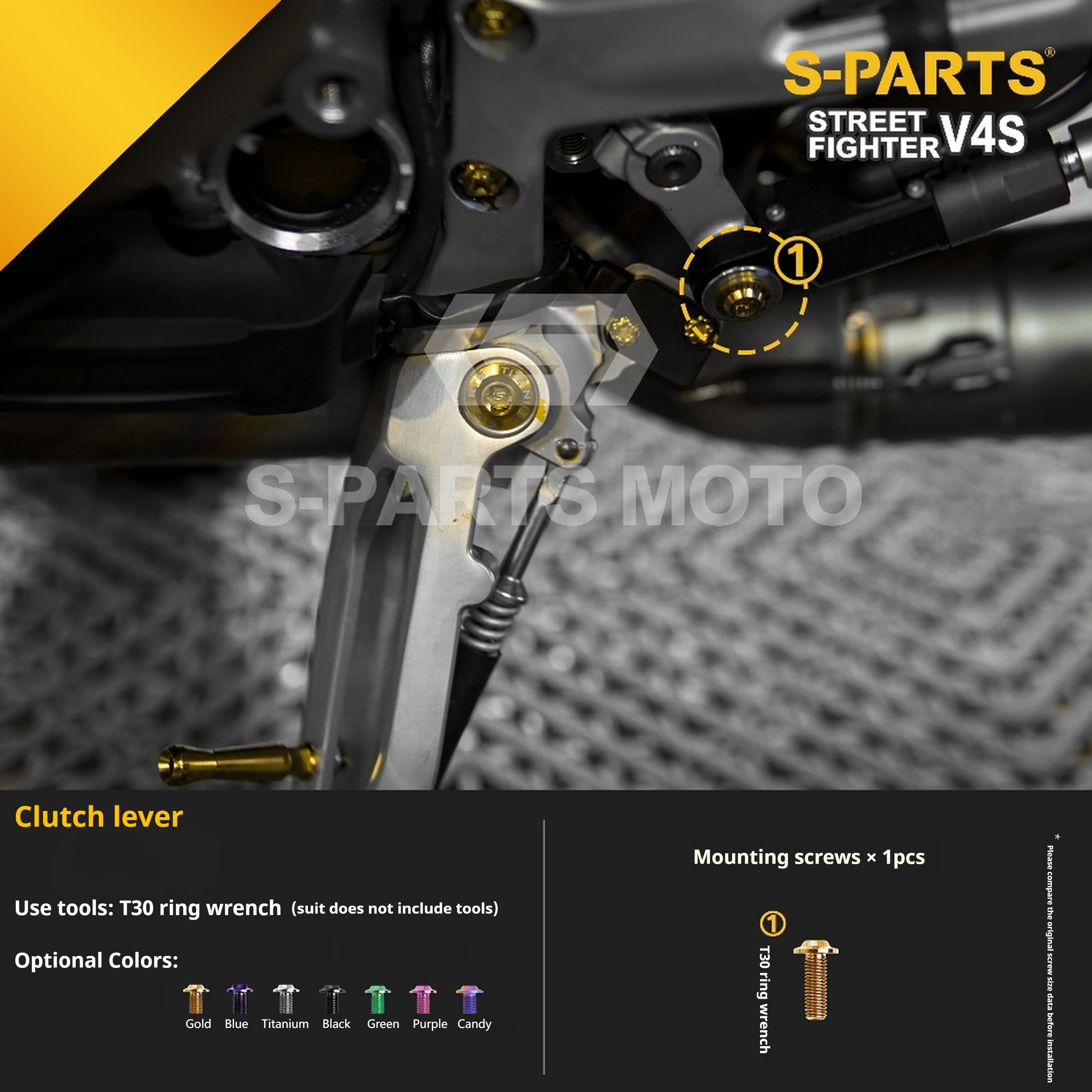 SPARTS Titanium Bolt Kit for Ducati Streetfighter V4S