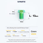 SPARTS Titanium Mirror Block-Off Bolts · M8/M10 Positive & Reverse Thread · Lightweight Motorcycle Plug Bolts