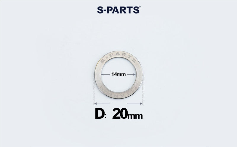 S-PARTS M8 / M10 / M12 / M14 TC4 Titanium Flat Washers for E-Bikes, Motorcycles & Bicycles