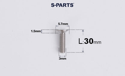 SPARTS Series M3 L6-30 Countersunk Titanium Bolt
