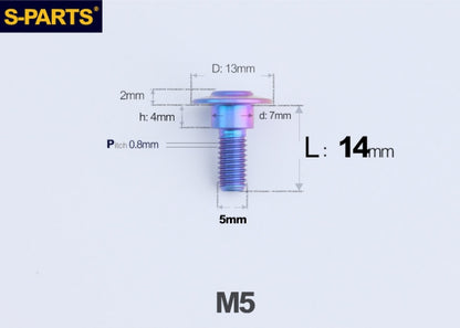 SPARTS M5 Titanium Button Head Shoulder Bolt
