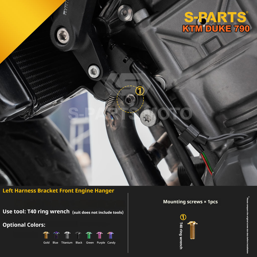 SPARTS Candy Color Titanium Bolt Kit for KTM DUKE 790 Disc Upgrade- Candy color