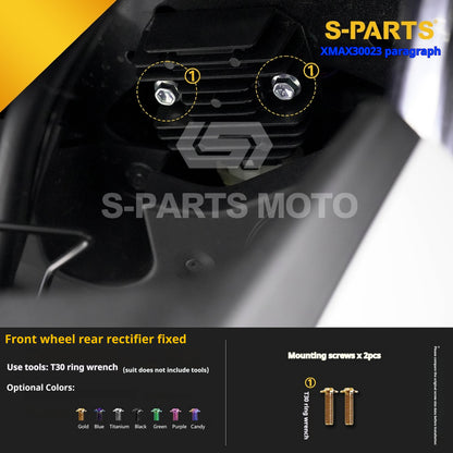 SPARTS Titanium Bolt Set for 2023 XMAX300 | Yamaha Motorcycle Titanium Bolt Upgrade